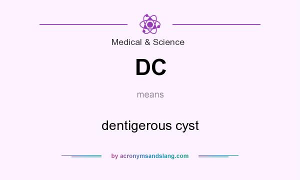 What does DC mean? It stands for dentigerous cyst