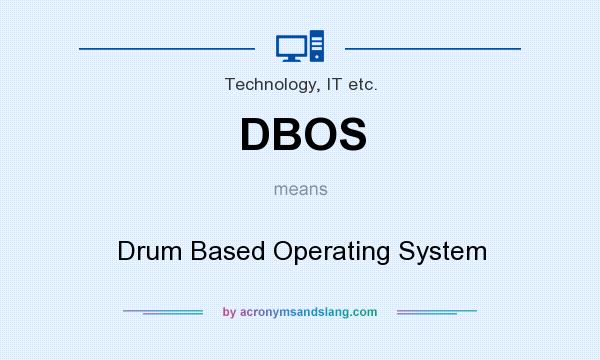 What does DBOS mean? It stands for Drum Based Operating System