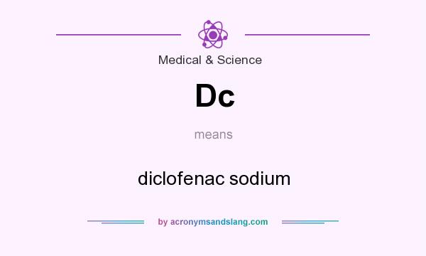 What does Dc mean? It stands for diclofenac sodium