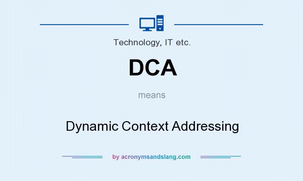 What does DCA mean? It stands for Dynamic Context Addressing