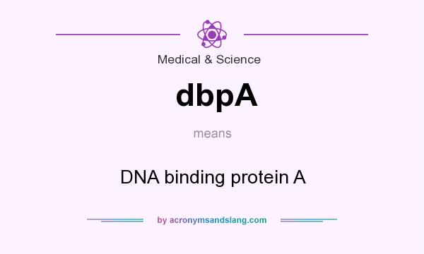 What does dbpA mean? It stands for DNA binding protein A