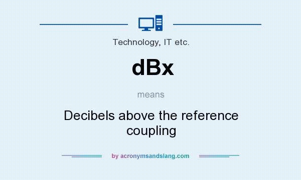 What does dBx mean? It stands for Decibels above the reference coupling