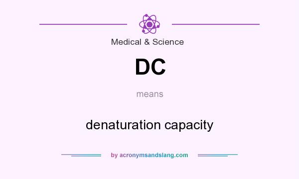 What does DC mean? It stands for denaturation capacity