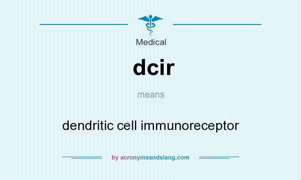 What does dcir mean? It stands for dendritic cell immunoreceptor