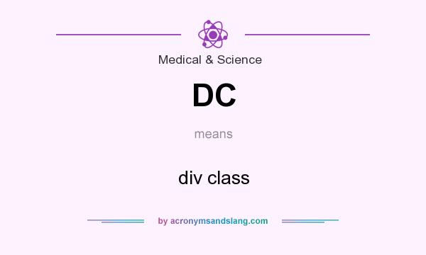 What does DC mean? It stands for div class