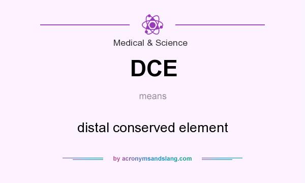What does DCE mean? It stands for distal conserved element