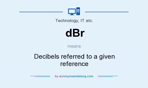 What does dBr mean? It stands for Decibels referred to a given reference