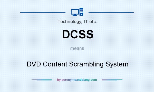 What does DCSS mean? It stands for DVD Content Scrambling System