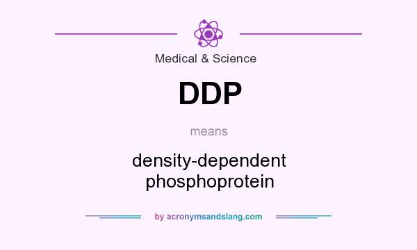 What does DDP mean? It stands for density-dependent phosphoprotein