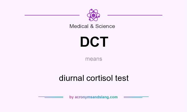 What does DCT mean? It stands for diurnal cortisol test