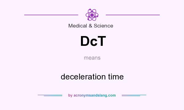 What does DcT mean? It stands for deceleration time
