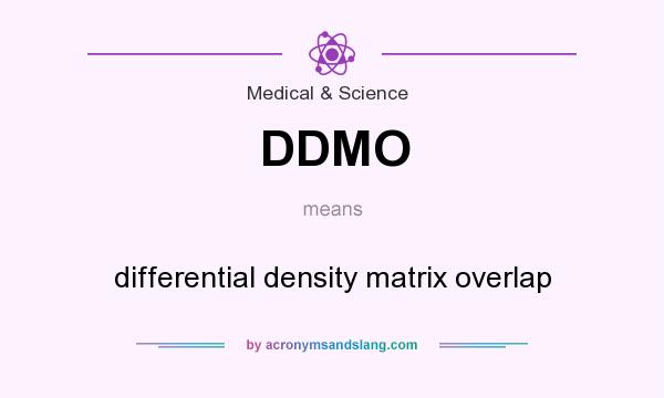 What does DDMO mean? It stands for differential density matrix overlap