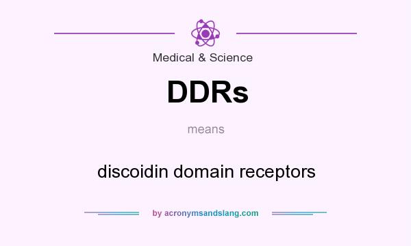 What does DDRs mean? It stands for discoidin domain receptors