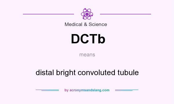 What does DCTb mean? It stands for distal bright convoluted tubule