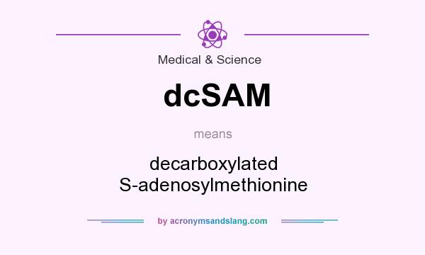 What does dcSAM mean? It stands for decarboxylated S-adenosylmethionine