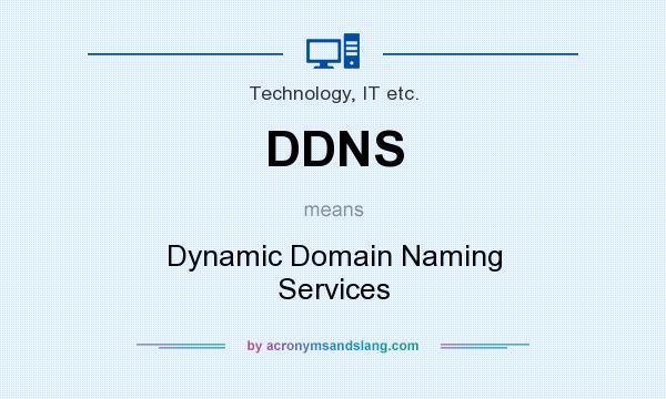What does DDNS mean? It stands for Dynamic Domain Naming Services