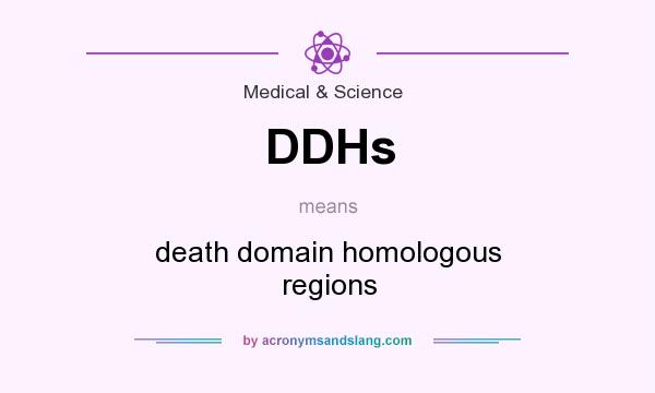 What does DDHs mean? It stands for death domain homologous regions