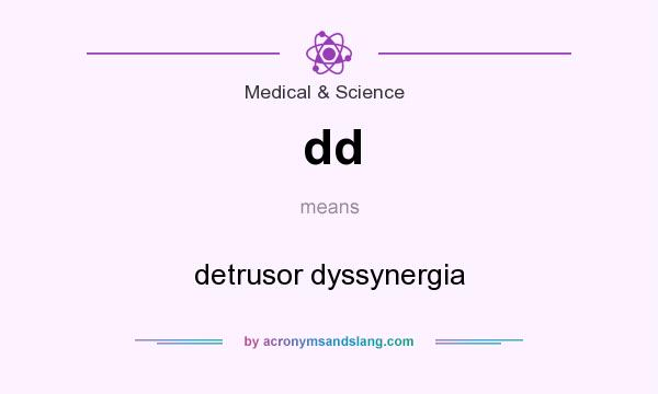 What does dd mean? It stands for detrusor dyssynergia