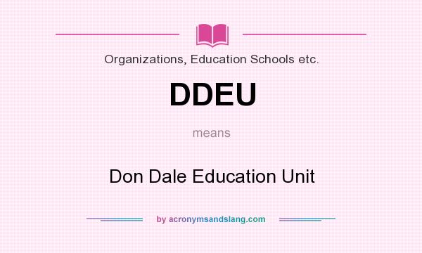 What does DDEU mean? It stands for Don Dale Education Unit
