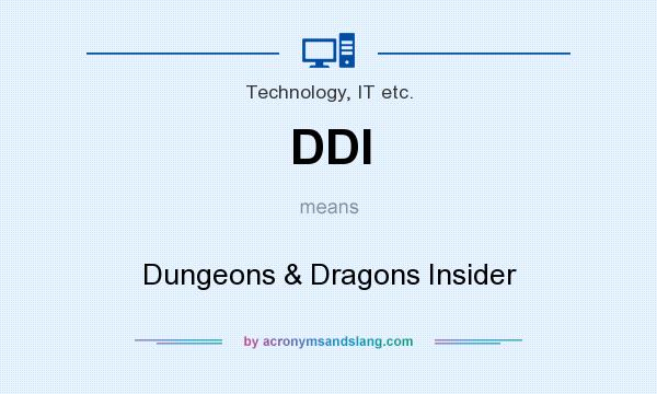 What does DDI mean? It stands for Dungeons & Dragons Insider