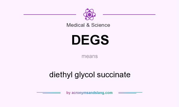 What does DEGS mean? It stands for diethyl glycol succinate