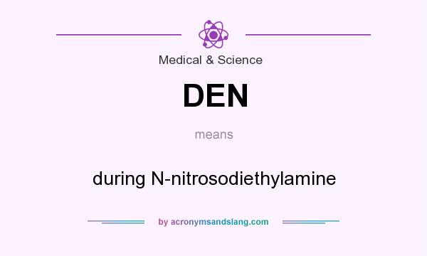 What does DEN mean? It stands for during N-nitrosodiethylamine