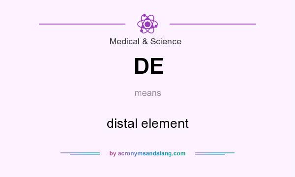 What does DE mean? It stands for distal element