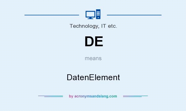 What does DE mean? It stands for DatenElement