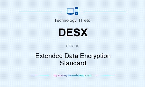 What does DESX mean? It stands for Extended Data Encryption Standard