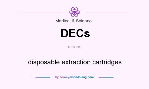 What does DECs mean? It stands for disposable extraction cartridges