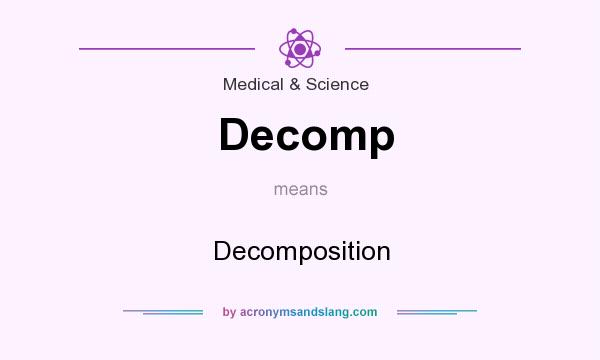 What does Decomp mean? It stands for Decomposition