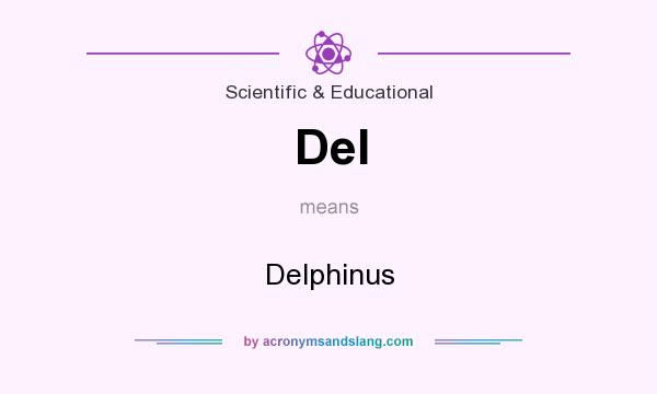 What does Del mean? It stands for Delphinus