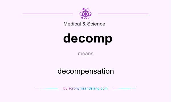 What does decomp mean? It stands for decompensation