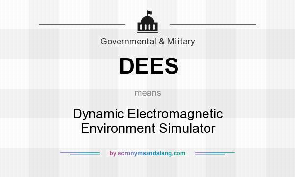 What does DEES mean? It stands for Dynamic Electromagnetic Environment Simulator