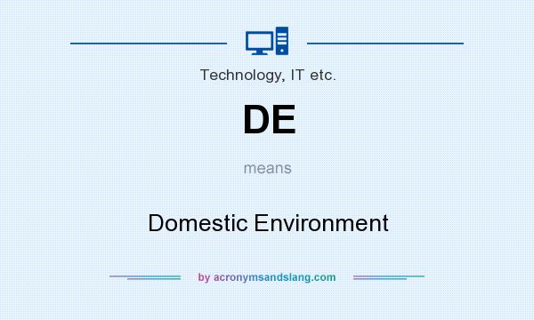 What does DE mean? It stands for Domestic Environment