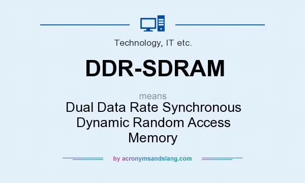 What does DDR-SDRAM mean? It stands for Dual Data Rate Synchronous Dynamic Random Access Memory