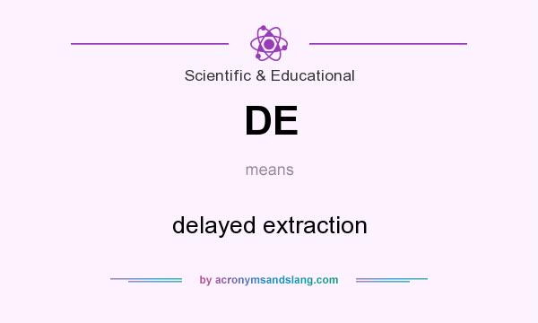 What does DE mean? It stands for delayed extraction