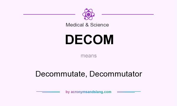 What does DECOM mean? It stands for Decommutate, Decommutator