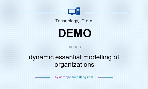 What does DEMO mean? It stands for dynamic essential modelling of organizations