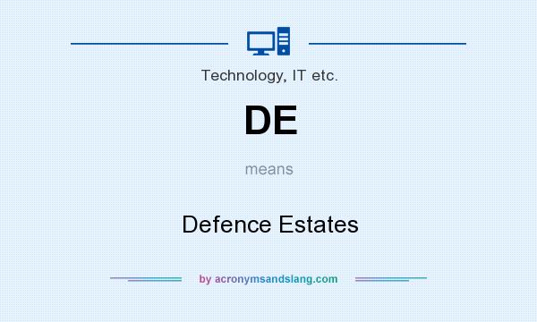 What does DE mean? It stands for Defence Estates