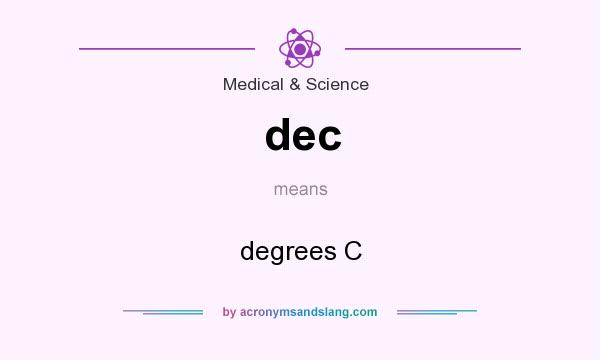 What does dec mean? It stands for degrees C