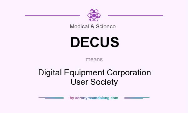 What does DECUS mean? It stands for Digital Equipment Corporation User Society