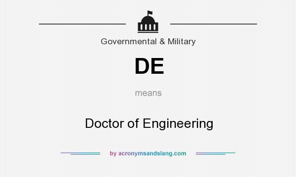 What does DE mean? It stands for Doctor of Engineering