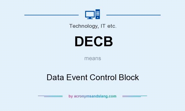 What does DECB mean? It stands for Data Event Control Block