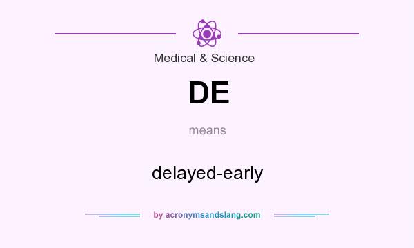 What does DE mean? It stands for delayed-early