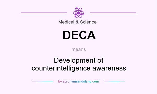What does DECA mean? It stands for Development of counterintelligence awareness