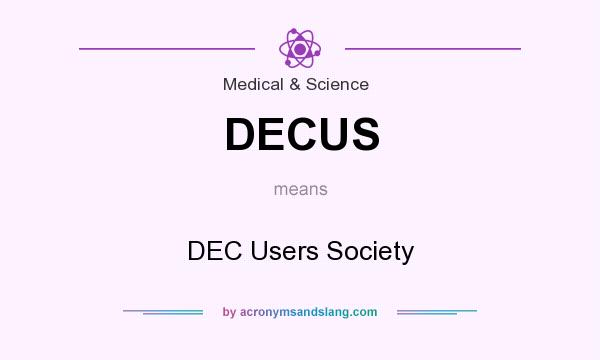 What does DECUS mean? It stands for DEC Users Society