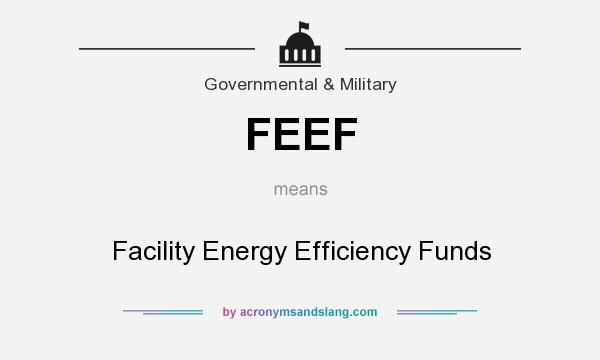 What does FEEF mean? It stands for Facility Energy Efficiency Funds