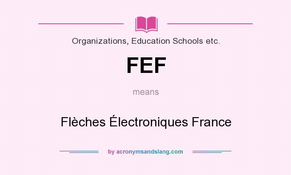 What does FEF mean? It stands for Flèches Électroniques France