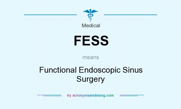 What does FESS mean? It stands for Functional Endoscopic Sinus Surgery